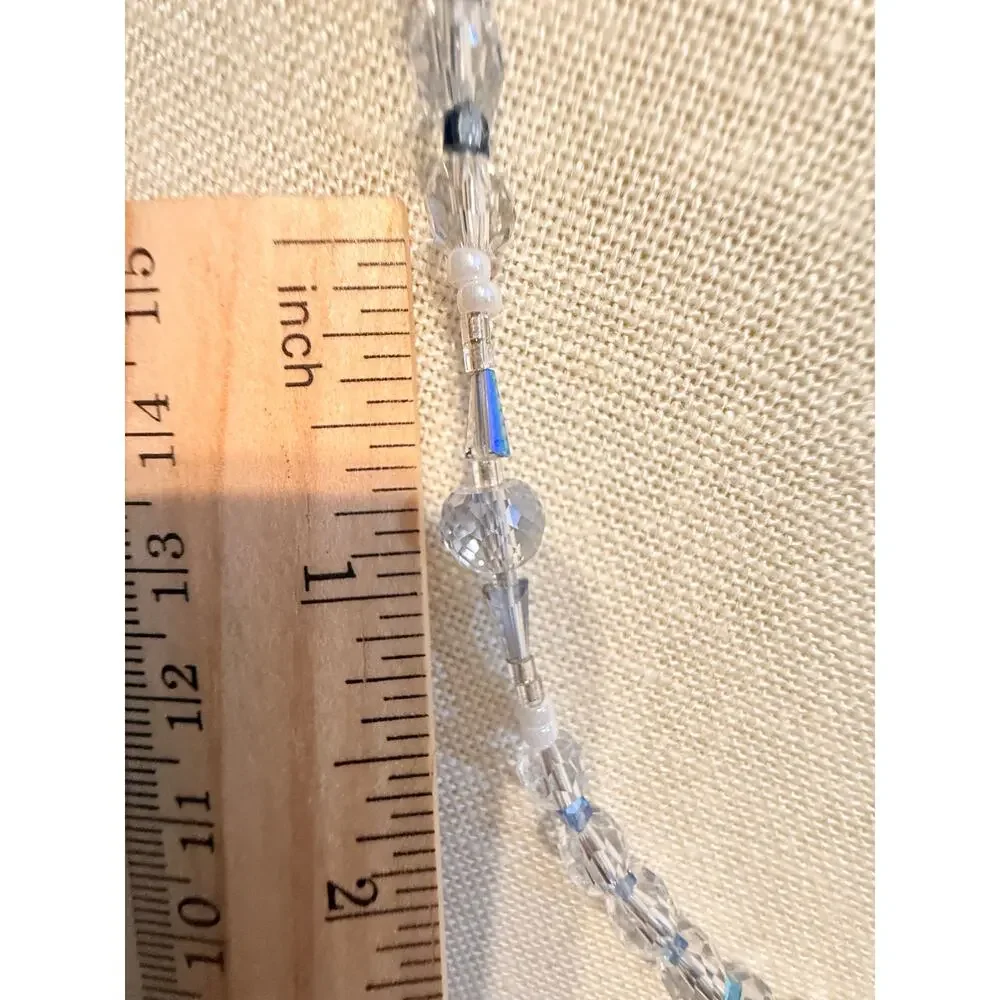 Vintage Crystal Beaded Necklace 20”